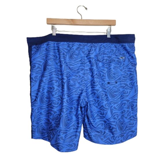 Vineyard Vines Zip Pockets Men's Blue Swimming Shorts - XXL - Picture 2 of 7